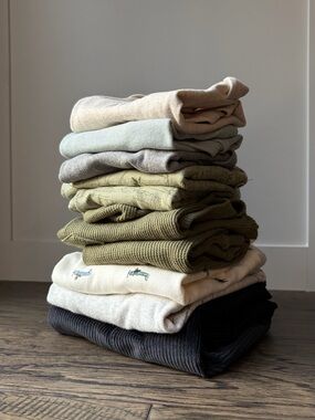 10 Piece Baby Boy Clothing Lot 6-9m Neutrals and Greens
